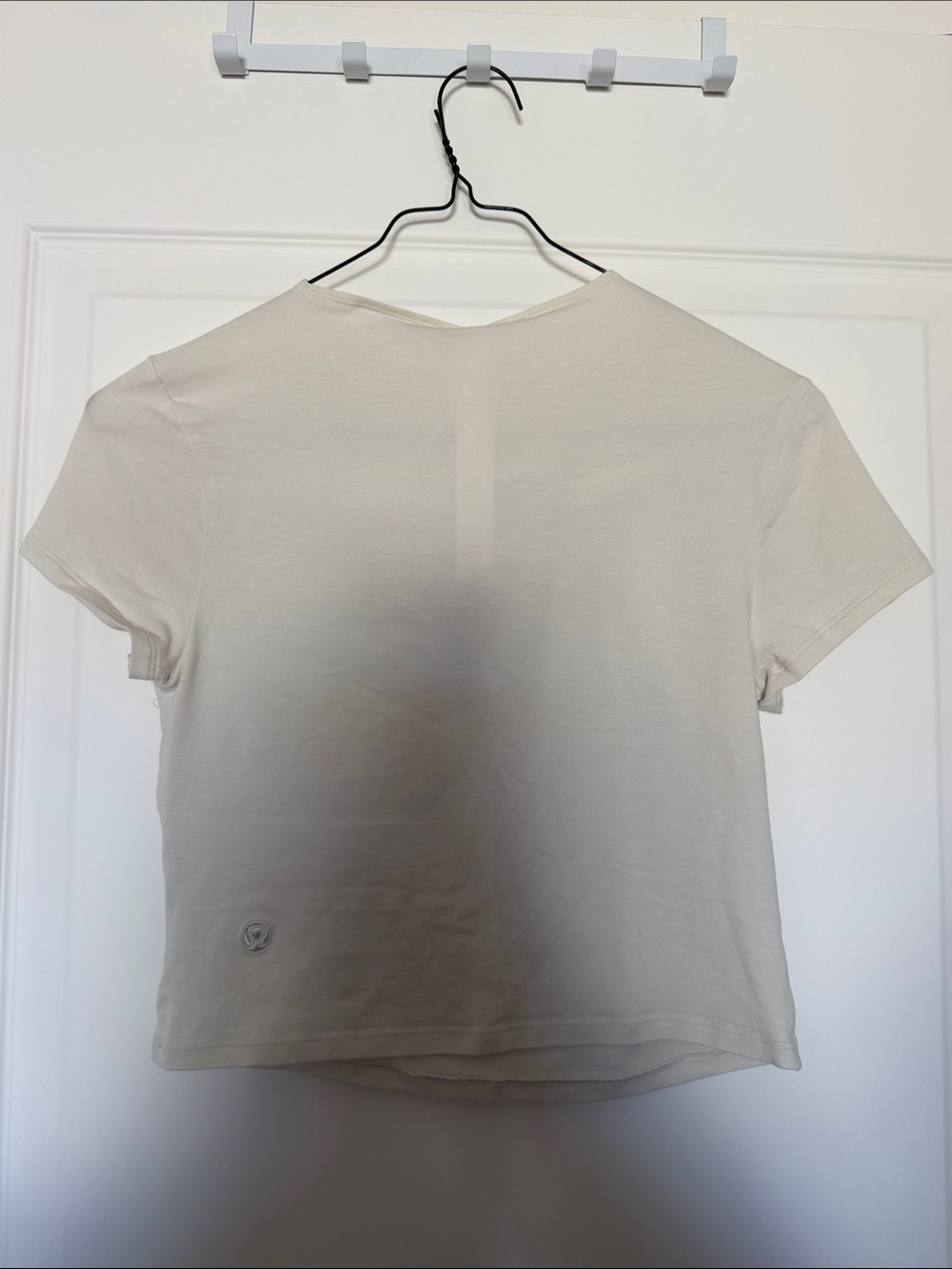 lululemon athletica Short Sleeve Twist-Front Top - Cream - Picture 3 of 4